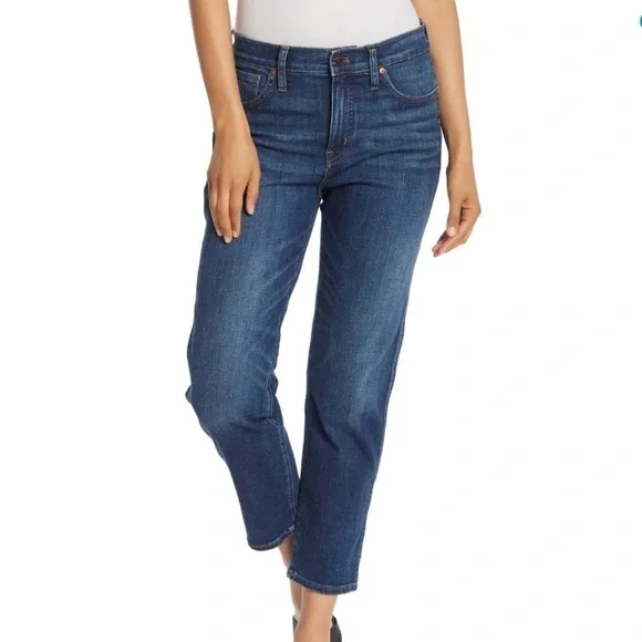 MADEWELL HIGH WAIST SKINNY STRAIGHT LEG JEANS - Picture 1 of 5